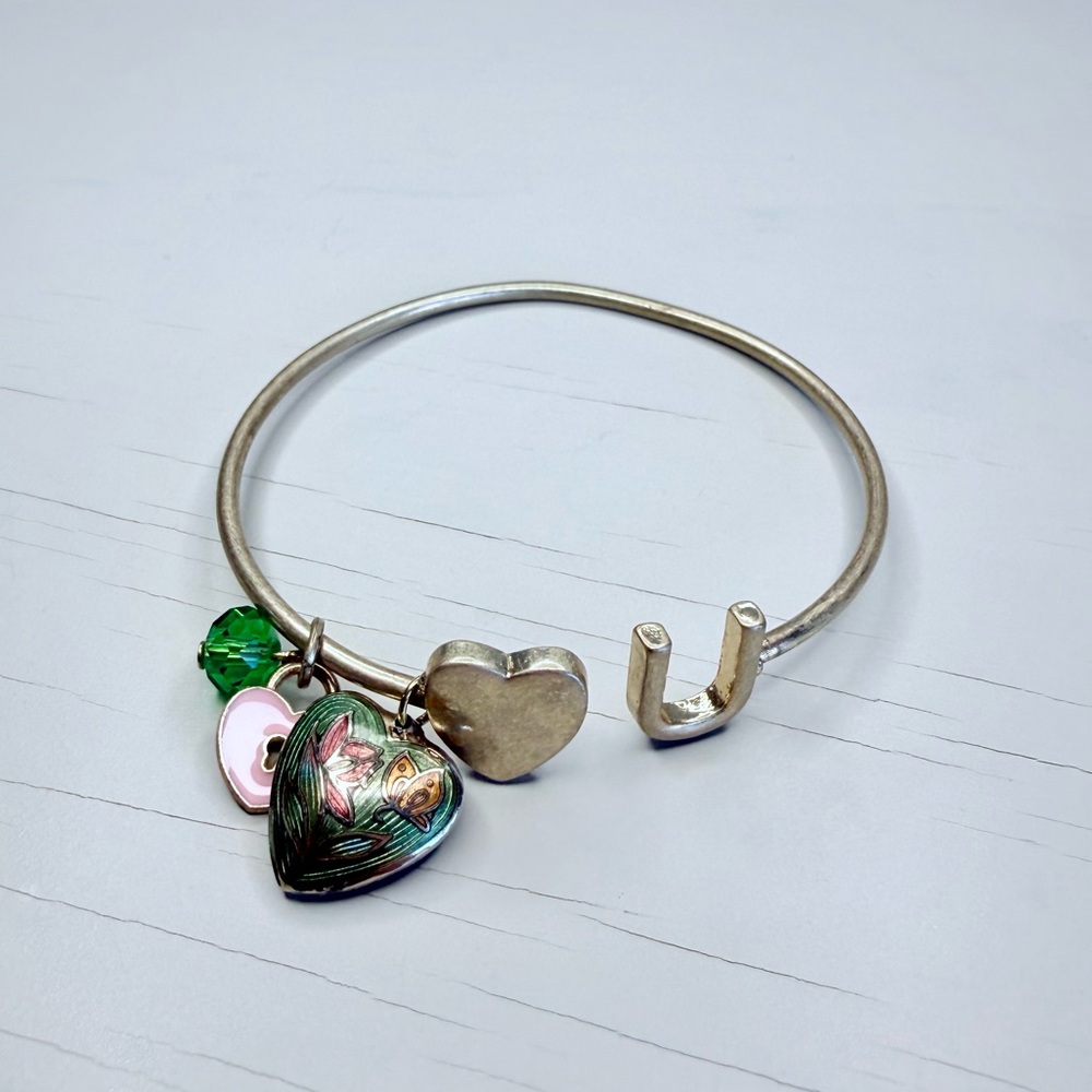 “Love You” charm bracelet with cloisonné #15